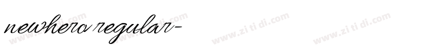 newhero regular字体转换